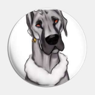 Cute Great Dane Drawing Pin