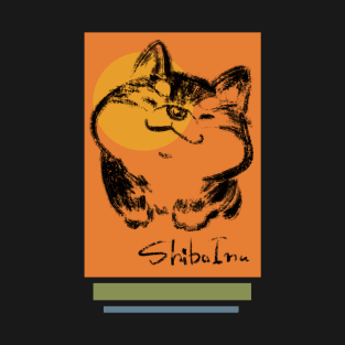 Shiba Inu brush sketch T-Shirt