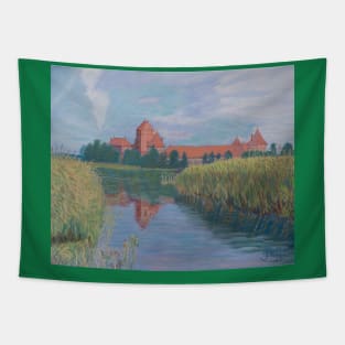 Trakai Castle in summer, Lithuania Tapestry