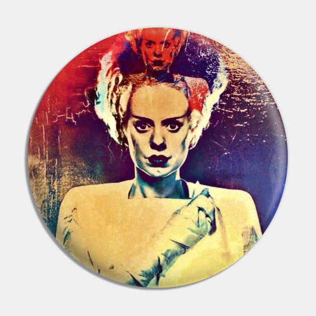 Bride of Frankenstein Psychedelic Pin by OrionLodubyal