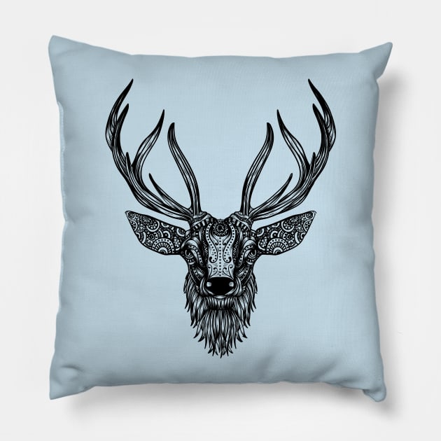 Enjoy your wild nature - deer Pillow by rjzinger