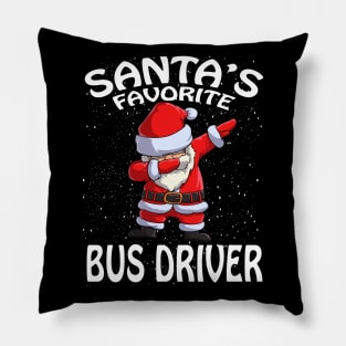 Santas Favorite Bus Driver Christmas Pillow