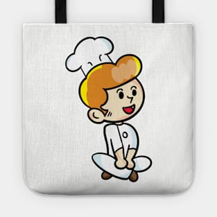 chef cartoon character  drawing design Tote