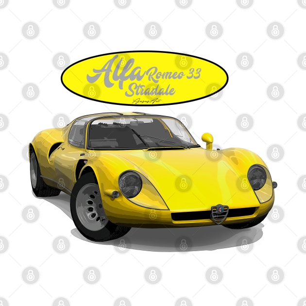 Alfa Romeo 33 stradale Yellow by PjesusArt