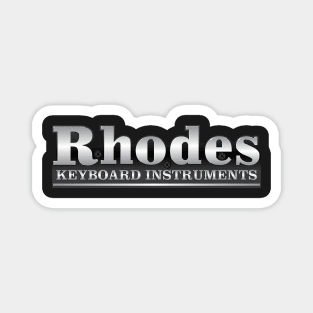 Rhodes electric piano logo. Magnet