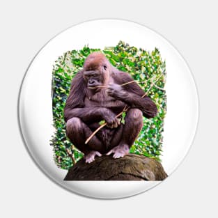 deep in thought Gorilla Pin