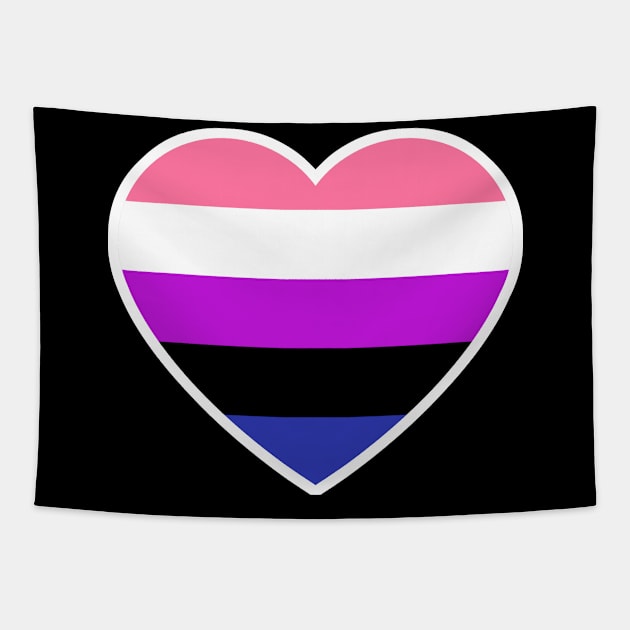 Genderflexible Heart Flag Tapestry by Calculated