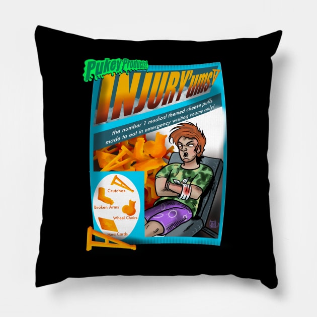 Pukey Products 29 “Injury’ums Pillow by Popoffthepage