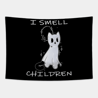 i smell children, funny cat Tapestry