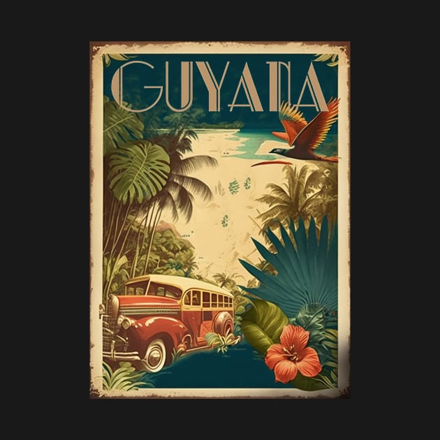 Guyana Vintage Travel Art Poster by OldTravelArt