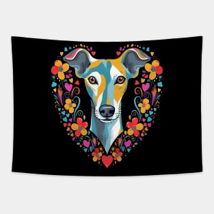 Whippet Valentine Day Tapestry