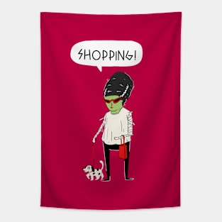 Shopping with Zombie Mama! Tapestry