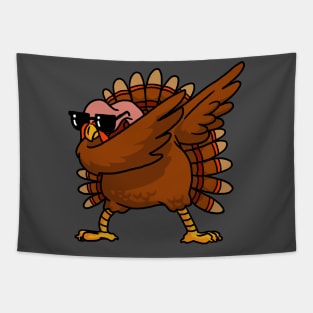 Dabbing Turkey Shirt Funny Thanksgiving Turkey Costume Shirt Tapestry