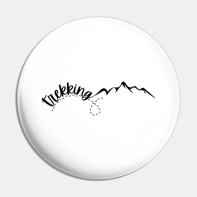 Trekking into the Mountains Pin by Vooble