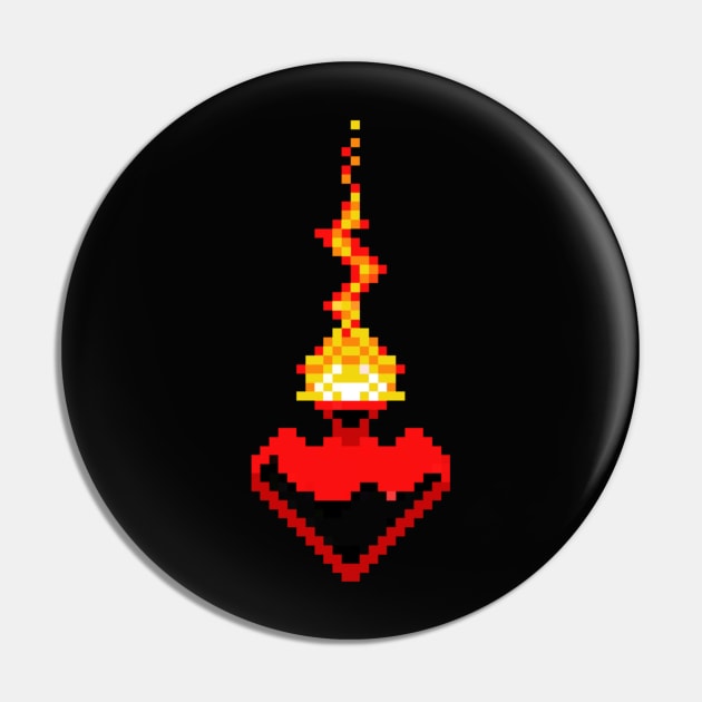 Sacred Heart Pin by em Porium