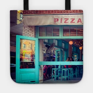 Street Pizza Restaurant Downtown Manhattan New York City Tote