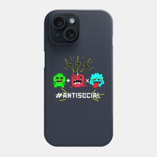 Antisocial. Trio of antisocial Monsters with metaphorical equation equals not socially adaptable. Phone Case