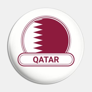 Qatar Country Badge - Qatar Flag Pin