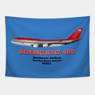 Boeing B747-400 - Northwest Airlines "Bowling Shoes Colours" Tapestry