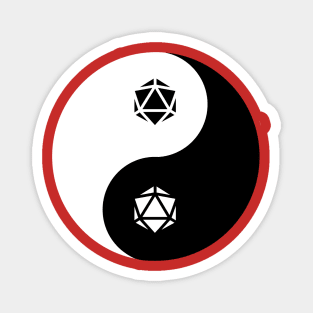 Yin Yang RPG D20 Dice Magnet