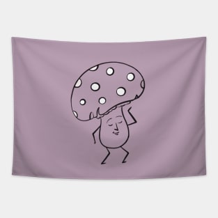 Forest mushroom in happy mood Tapestry