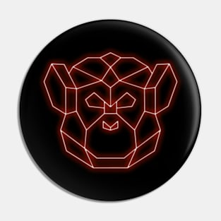 Neon monkey Pin