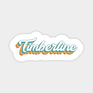 Timberline Lodge Oregon Retro Lettering Magnet