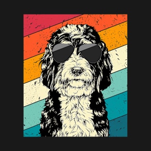 Retro Vintage Bernedoodle with Sunglasses Dog Lovers T-Shirt