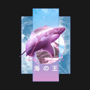 Vaporwave Shark Retro 80s 90s Japanese Otaku Aesthetic T-Shirt