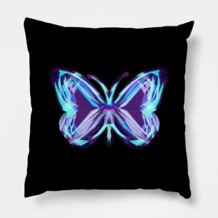 Neon Butterfly Pillow