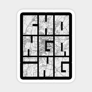 Chongqing, China City Map Typography - Light Magnet