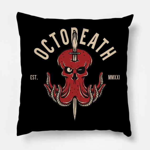 Octodeath Pillow by Mahija