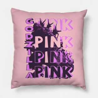 pink godzilla Pillow