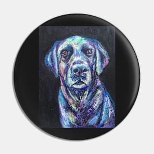 Colourful Black Labrador Pin