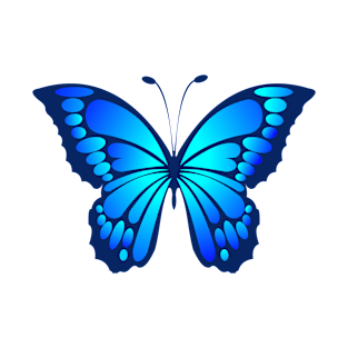 Blue butterfly illustration T-Shirt