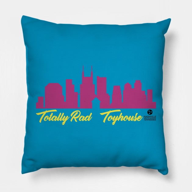 Totally Rad Toyhouse Skyline! Pillow by Totally Rad Toyhouse
