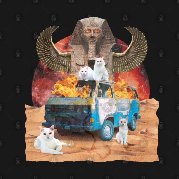 Egypt Cat Chaos Collage by Hmus