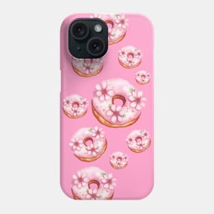 Cherry Blossom Donuts Phone Case