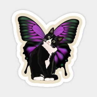 Black Fat Cat With Butterfly Wings Vol 3 Magnet