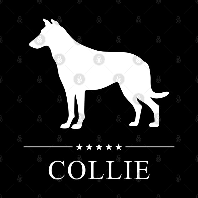 Smooth Collie Dog White Silhouette by millersye