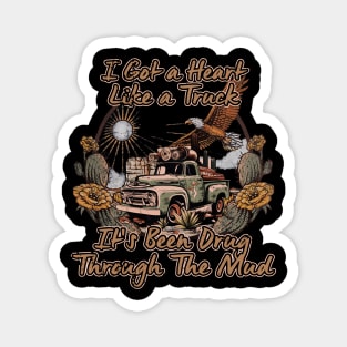 Retro I Got A Heart Like A Truck Lover Gifts Magnet