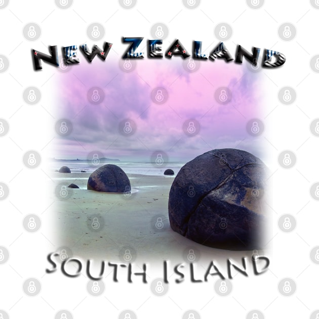 New Zealand - South Island, Moeraki Boulders by TouristMerch