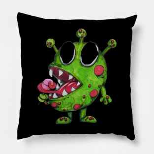 Alien With Lollypop Pillow