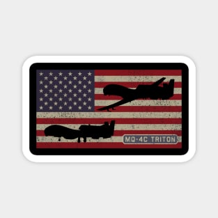 MQ-4C Triton Military UAV Drone American Flag Gift Magnet