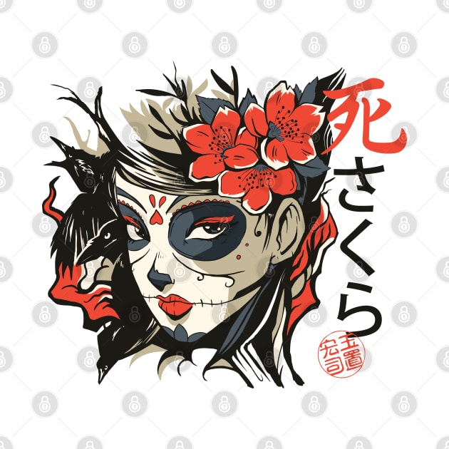 Sugar Skull Asian Girl by madeinchorley