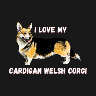 Cardigan Welsh Corgi Design T-Shirt