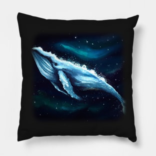 Whale floating in space Pillow