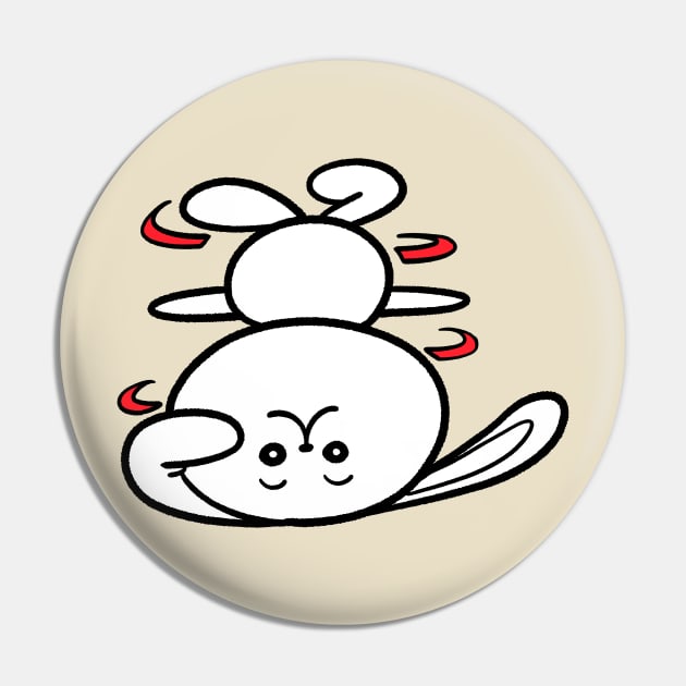 Upside down Turn around Rabbit Pin by bubboboon