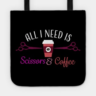 Hair Stylist Coffee Scissors Tote