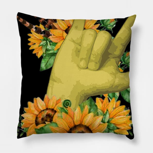 I Love Sunflower Forever Costume Gift Pillow by Pretr=ty